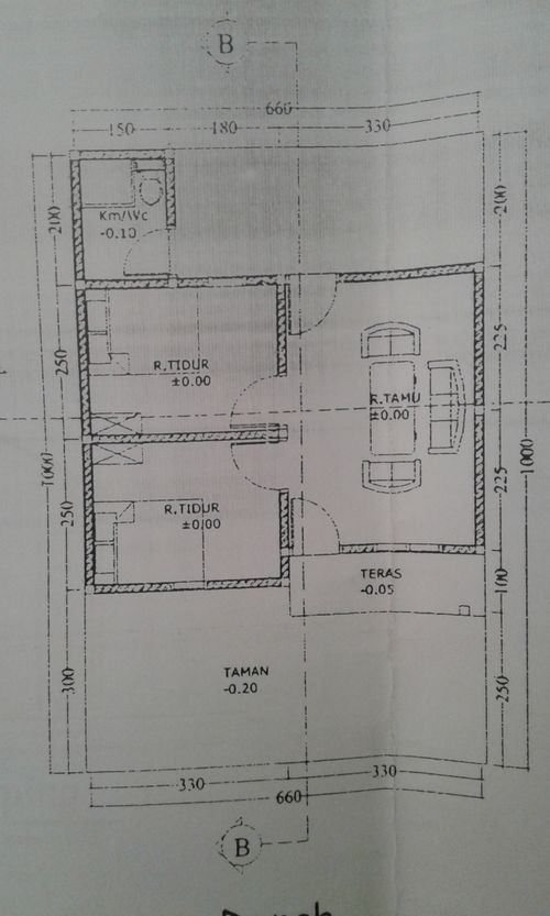 foto denah rumah tipe 36 perumahan BENGAWAN INDAH