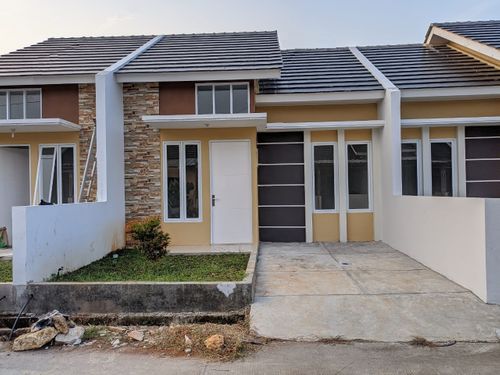foto tampak rumah tipe Cherry perumahan GREEN SENTOSA ASRI