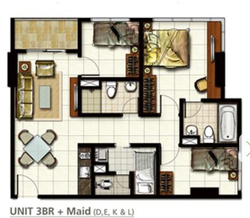foto denah rumah tipe 3BR+ perumahan SPRINGHILL TERRACE RESIDENCE
