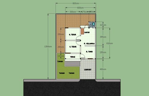 foto denah rumah tipe 36 perumahan Al- RAZEQI RESIDENCE