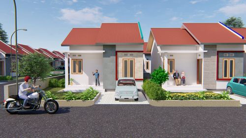 foto tampak rumah tipe 36 perumahan Al- RAZEQI RESIDENCE