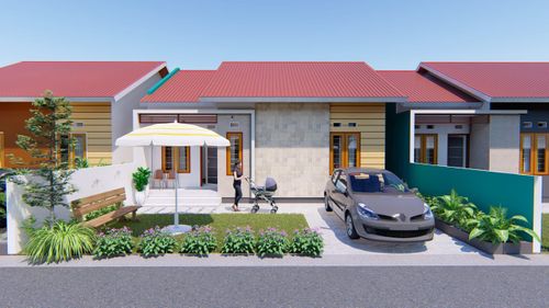 foto tampak rumah tipe 70 perumahan Al- RAZEQI RESIDENCE