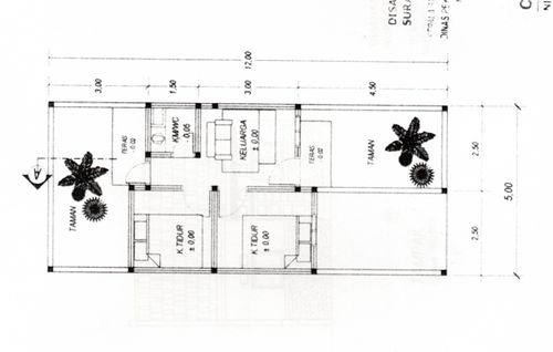 foto denah rumah tipe 36/72 perumahan GRAND RIZQI EFENDI II