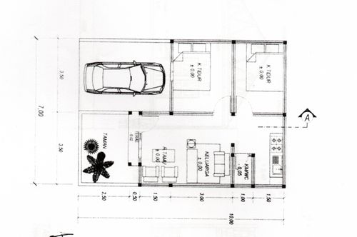 foto denah rumah tipe 45/70 perumahan GRAND RIZQI EFENDI II