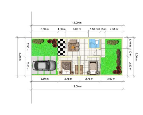 foto denah rumah tipe 27/65 perumahan Mutiara Prigi Tahap 3
