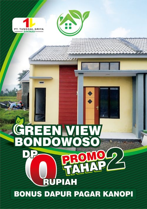 foto tampak rumah tipe 30/60 (6x10) perumahan Green View Bondowoso 2