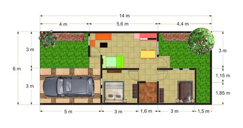 foto denah rumah tipe 60 perumahan Pandan Arum Residence