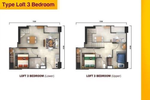 foto denah rumah tipe Loft 3BR (Kalyana) perumahan AKASA APARTMENT