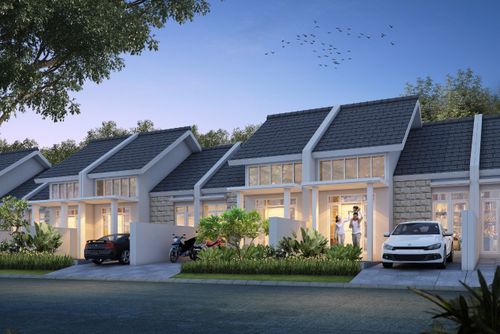 foto tampak rumah tipe Kalimaya perumahan KHAYANGAN RESIDENCE