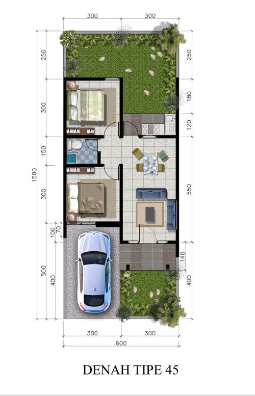 foto denah rumah tipe Kalimaya perumahan KHAYANGAN RESIDENCE