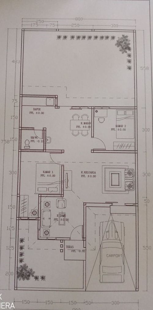 foto denah rumah tipe 66 perumahan Bukit Royal Kencana 2