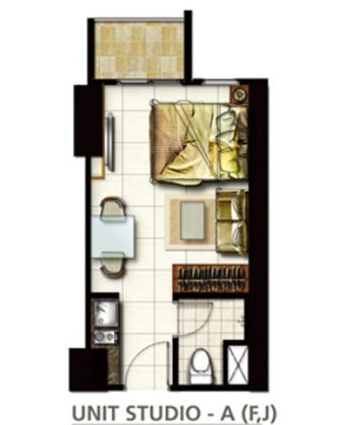 foto denah rumah tipe Studio B perumahan SPRINGHILL TERRACE RESIDENCE