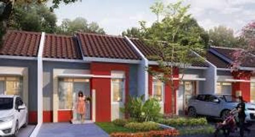foto tampak rumah tipe 30/60 perumahan Puri Harmoni Cikasungka