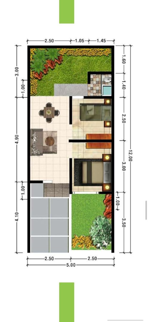 foto denah rumah tipe 30/60 perumahan Puri Harmoni Cikasungka