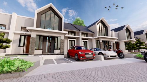 foto tampak rumah tipe Tulip perumahan Green Oase Residence