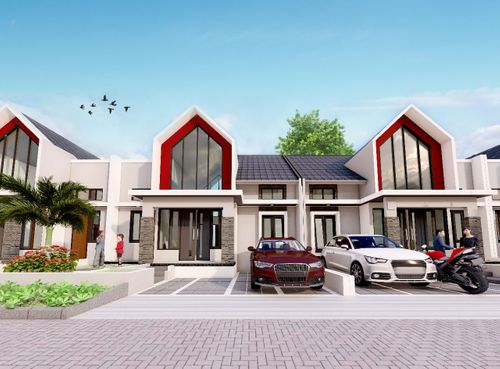 foto tampak rumah tipe Rafflesia perumahan Green Oase Residence