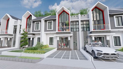 foto tampak rumah tipe Rafflesia Exclusive perumahan Green Oase Residence