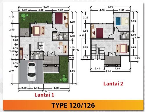foto denah rumah tipe 120 perumahan SAPPHIRE ESTATE TEGAL