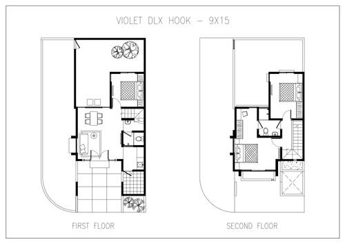 foto denah rumah tipe VIOLET DLX HOOK perumahan GRAND SUNRISE