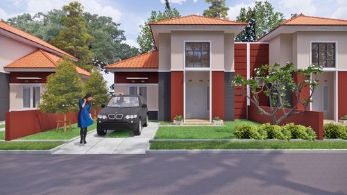 foto tampak rumah tipe LAROSA perumahan GRIYA MEGAH