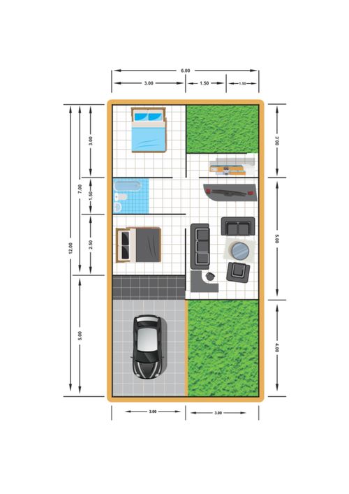 foto denah rumah tipe C 36/72 perumahan Perumahan Padi Kuning Residence 1