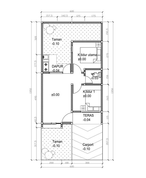 foto denah rumah tipe 45 perumahan V RESIDENCE