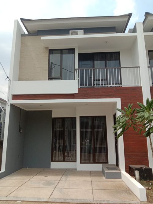 foto tampak rumah tipe Amedia perumahan The Amari Bintaro