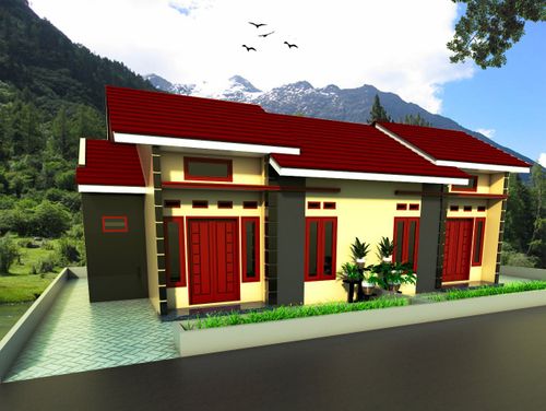 foto tampak rumah tipe 36 perumahan Perumahan Tiara Asri Damuli