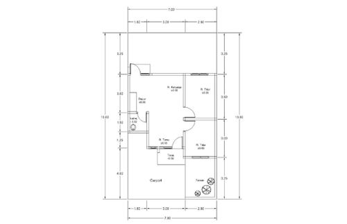 foto denah rumah tipe 40 perumahan PERUMAHAN SAPPHIRE TOWNHOUSE
