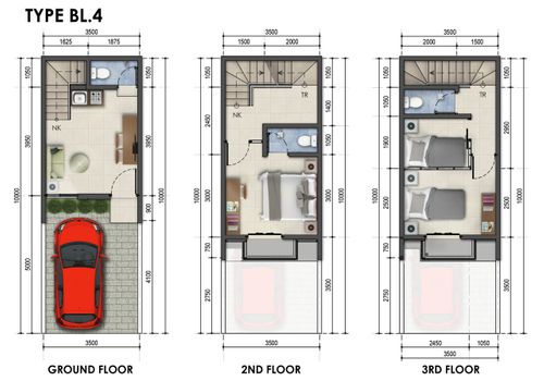 foto denah rumah tipe BL4 perumahan Duta Indah Residence 3