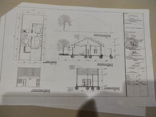 foto denah rumah tipe oryza perumahan The Green Garden Bonthain