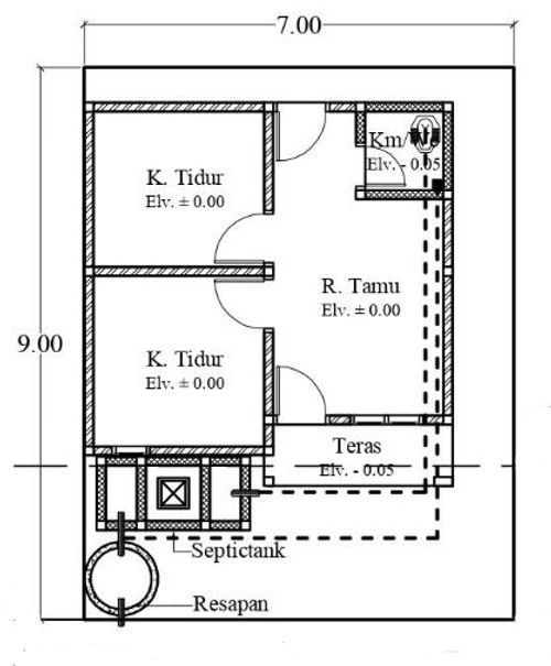 foto denah rumah tipe 36 / 63 perumahan AKASIAGIRI LAND