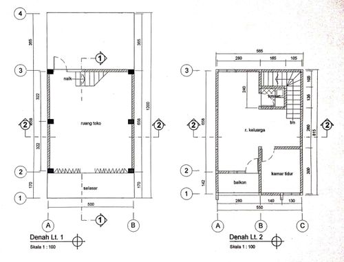 foto denah rumah tipe Ruko perumahan PERUMAHAN PESONA MUTIARA