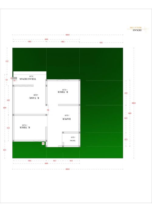 foto denah rumah tipe 36/100m2 perumahan CALVARI RESIDENCE