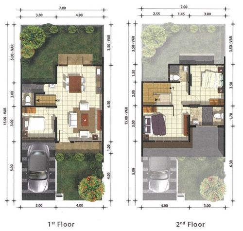 foto denah rumah tipe Magnolia perumahan Cosmo Executive