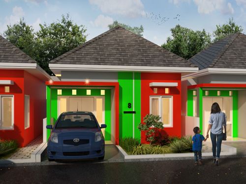 foto tampak rumah tipe 36 perumahan Gantoeng Residence