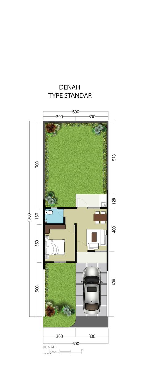 foto denah rumah tipe 27/102 perumahan SENTRALAND AVENUE