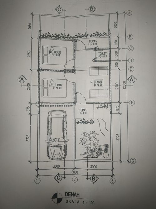 foto denah rumah tipe 32/72 perumahan Bogor Alam Asri