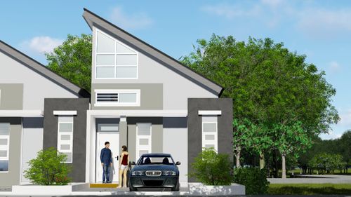 foto tampak rumah tipe 36/72 perumahan Bogor Alam Asri