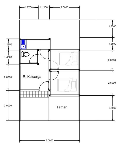 foto denah rumah tipe TULIP Blok A perumahan Puri Nomira Cikampek