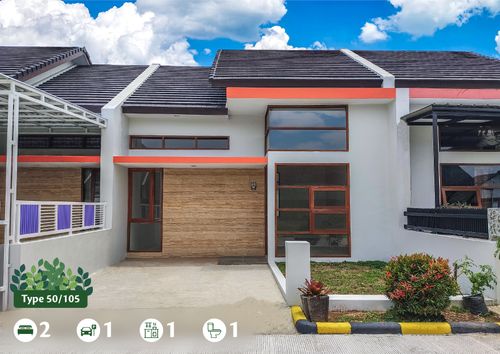 foto tampak rumah tipe 50 perumahan Matahari Cigado Regency