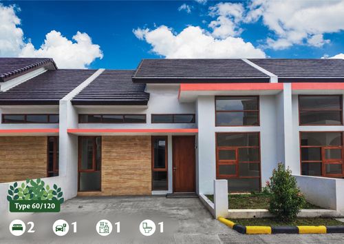 foto tampak rumah tipe 60 perumahan Matahari Cigado Regency