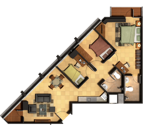 foto denah rumah tipe 3 bed room B perumahan Bellevue place
