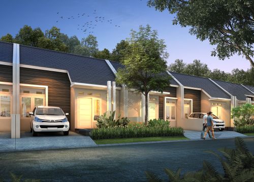 foto tampak rumah tipe Alamanda II perumahan KHAYANGAN RESIDENCE