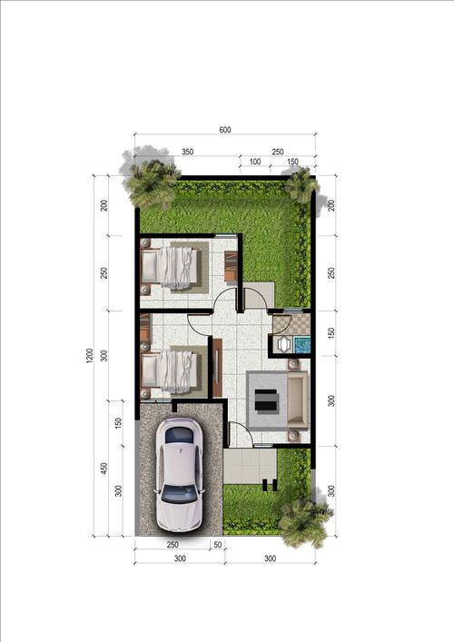 foto denah rumah tipe Alamanda II perumahan KHAYANGAN RESIDENCE