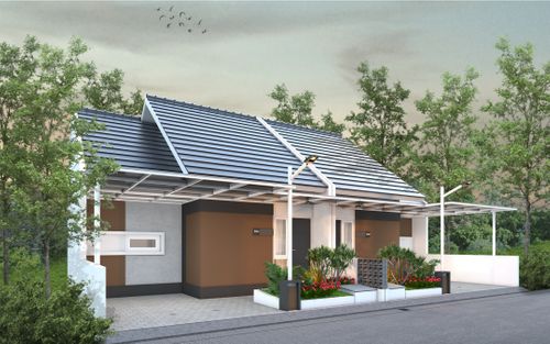 foto tampak rumah tipe C01 perumahan Bale Agung Kaligelang 2