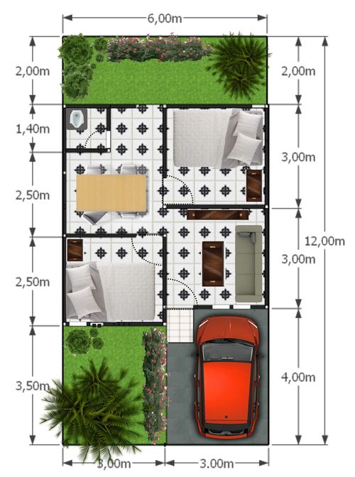 foto denah rumah tipe GM III perumahan GRAHA MADANI THP III