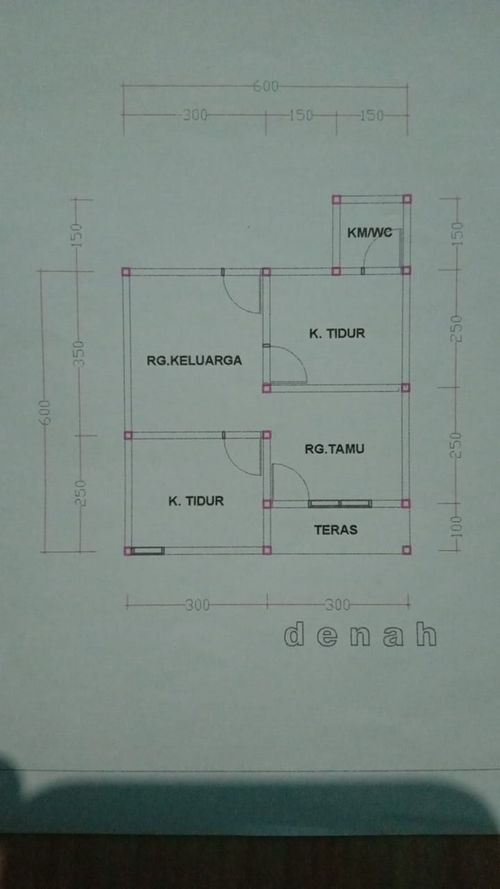 foto denah rumah tipe 36 perumahan Perumahan Az Zahra Dato Tiro