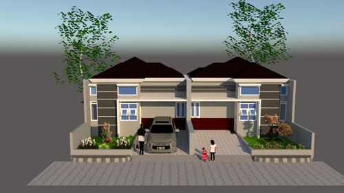 foto tampak rumah tipe T.48 perumahan De Sangkanhurip Estate