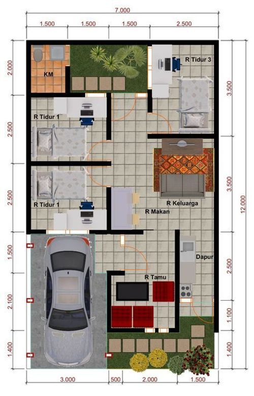 foto denah rumah tipe 36 perumahan KOTA GALUH Residence